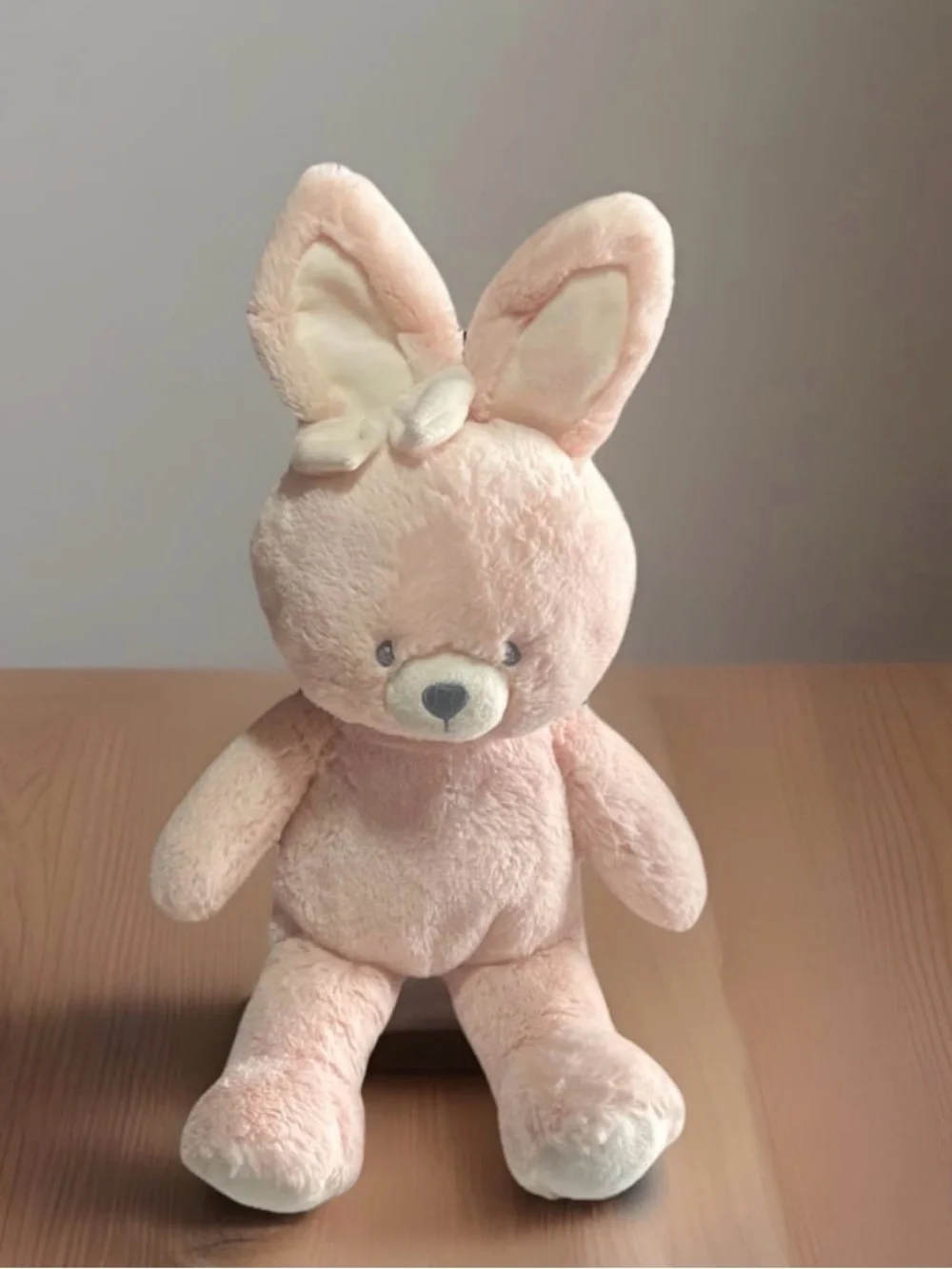 Baby Gund Pink Bunny “Rosie” Plush with Cream Accent Bow